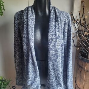 Suzy Shier Heathered Navy Blue Cardigan XL